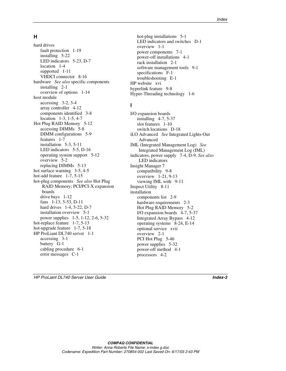 Appendix c, Server error messages | HP ProLiant DL740 Server User Manual | Page 272 / 277