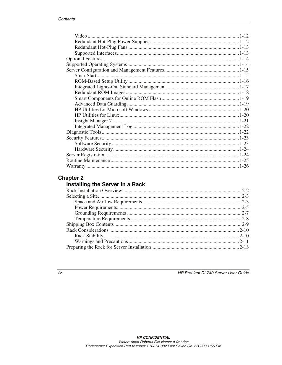 HP ProLiant DL740 Server User Manual | Page 4 / 277