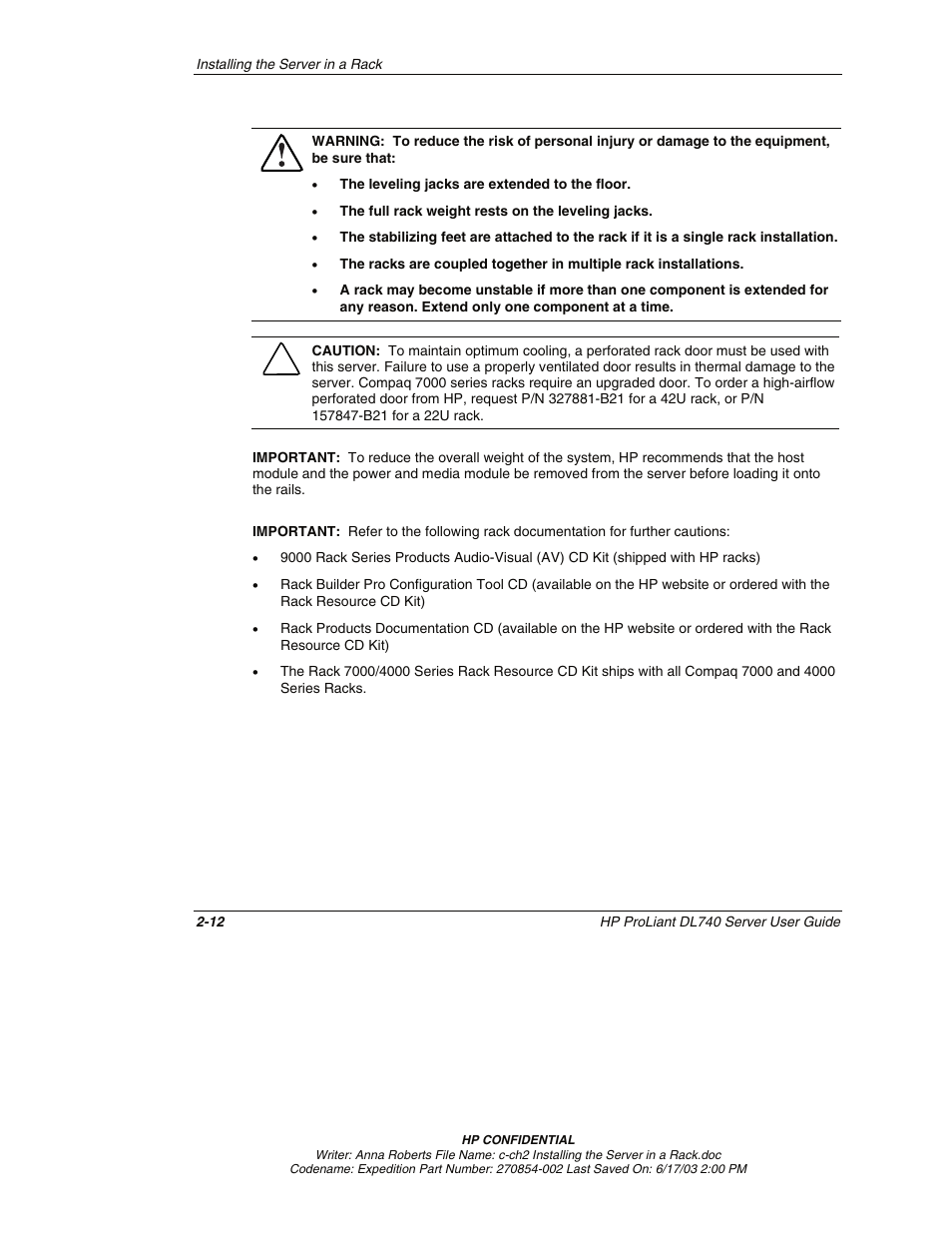 HP ProLiant DL740 Server User Manual | Page 55 / 277