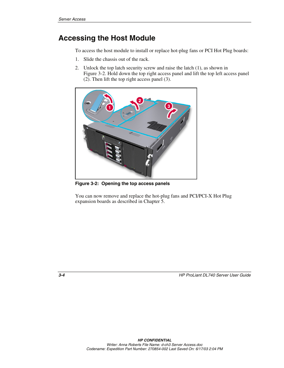 Accessing the host module, Accessing the host module -4 | HP ProLiant DL740 Server User Manual | Page 71 / 277