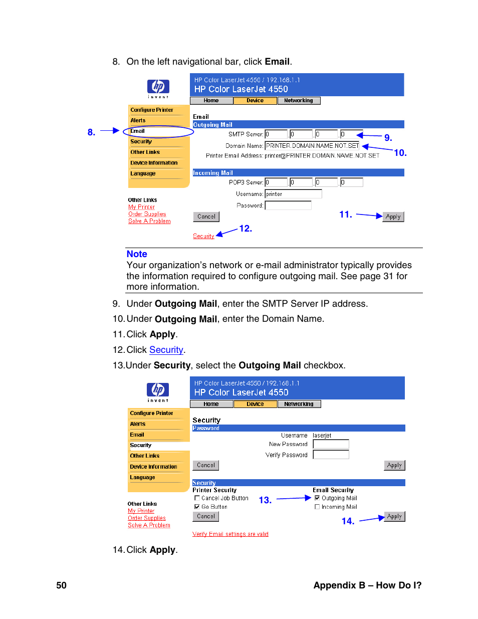 HP LaserJet 8150 Printer series User Manual | Page 54 / 63