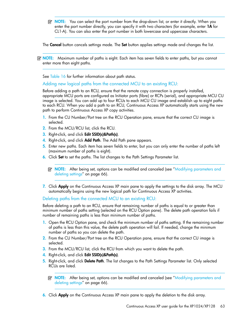 HP XP Continuous Access Software User Manual | Page 63 / 108