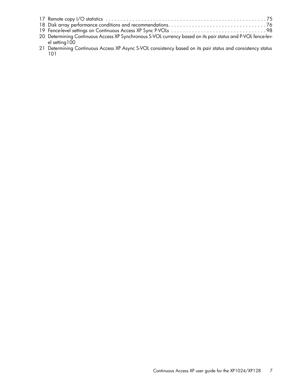 HP XP Continuous Access Software User Manual | Page 7 / 108