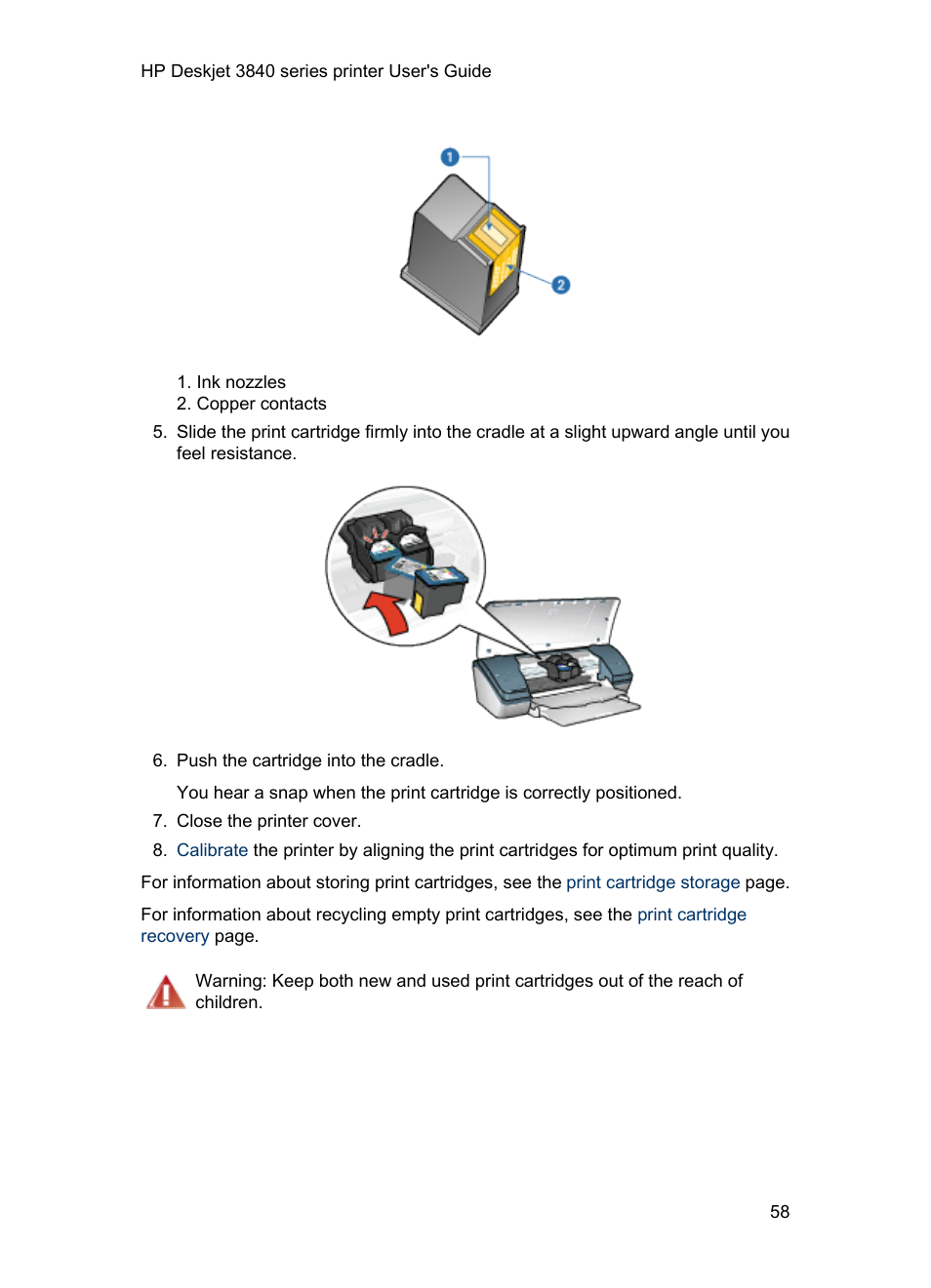 HP Deskjet 3848 Color Inkjet Printer User Manual | Page 58 / 91