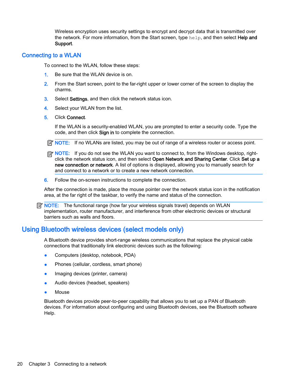 Connecting to a wlan | HP Pavilion 13-a010dx x360 Convertible PC User Manual | Page 28 / 75