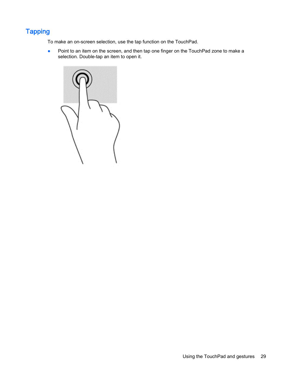 Tapping | HP Pavilion 13-a010dx x360 Convertible PC User Manual | Page 37 / 75