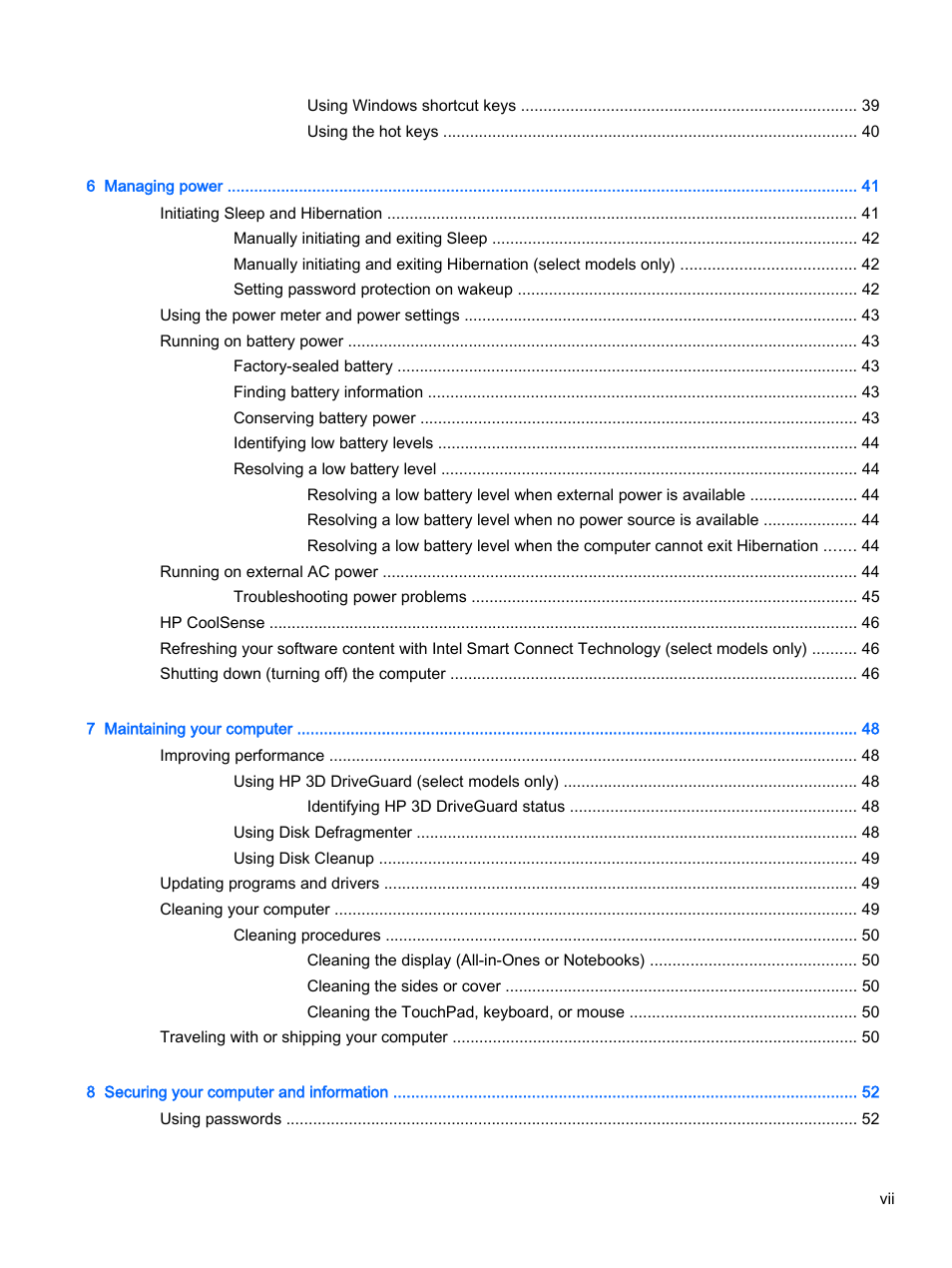 HP Pavilion 13-a010dx x360 Convertible PC User Manual | Page 7 / 75