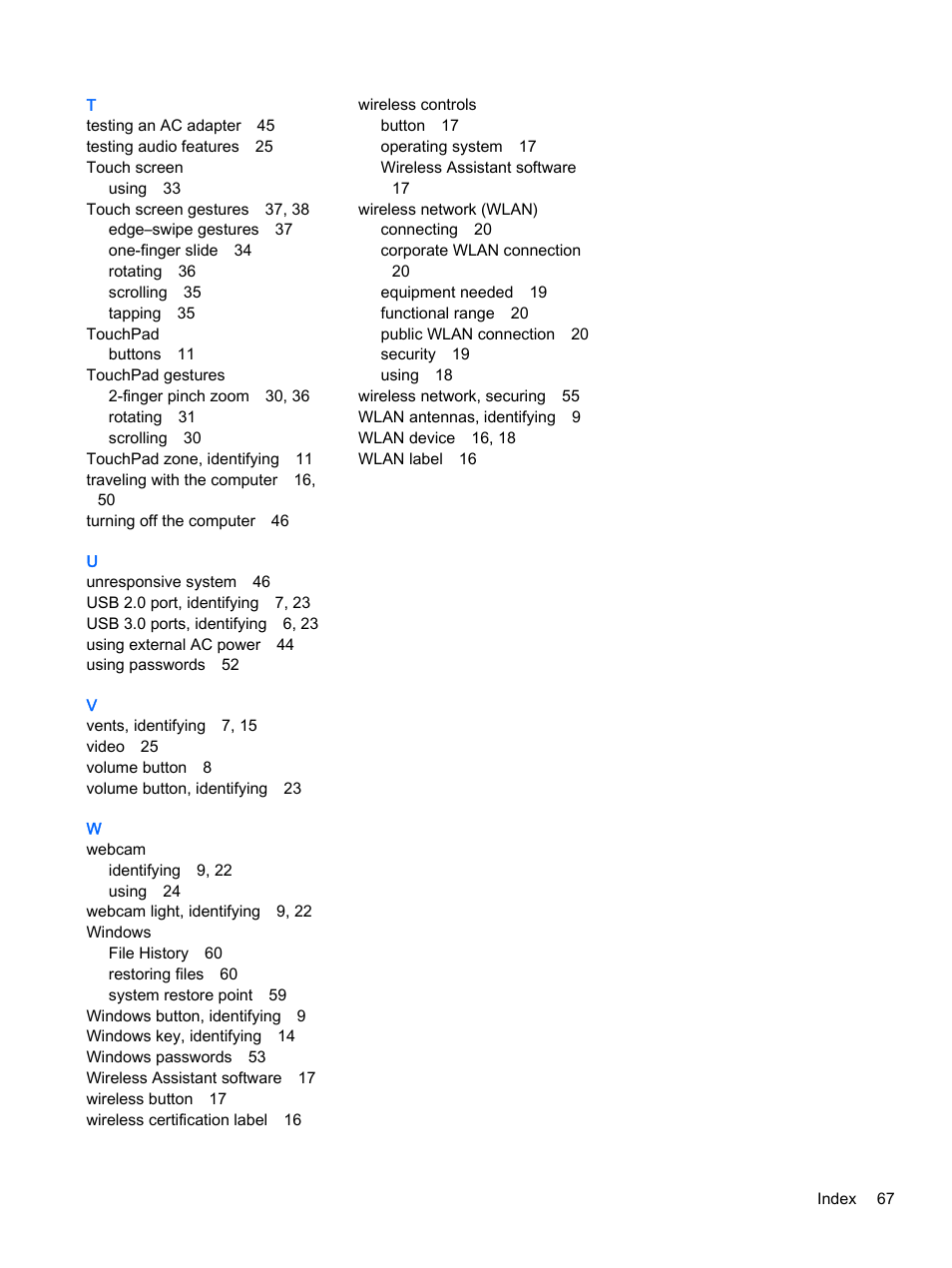 HP Pavilion 13-a010dx x360 Convertible PC User Manual | Page 75 / 75