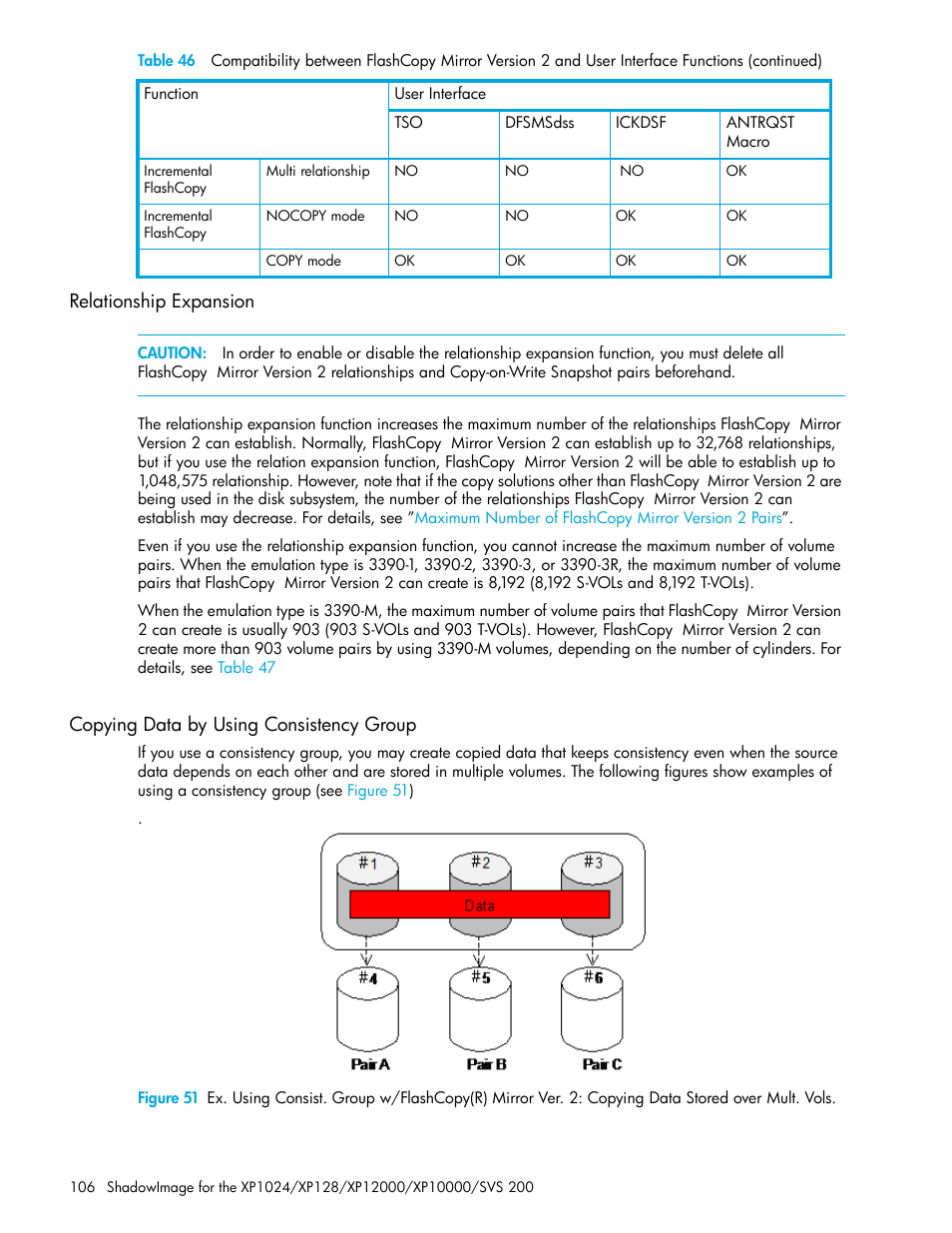 Relationship expansion, Copying data by using consistency group | HP XP Business Copy Software User Manual | Page 106 / 178