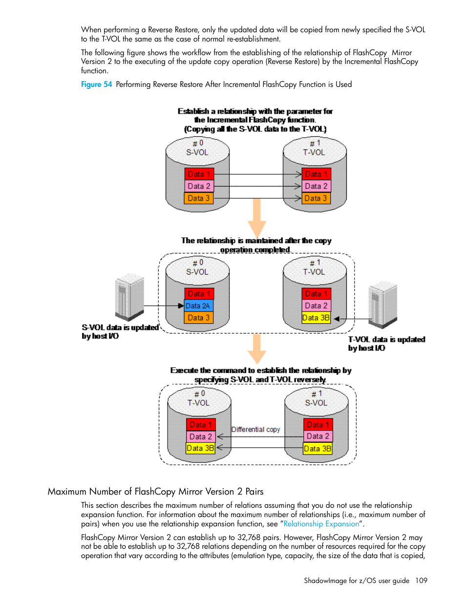 Maximum number of flashcopy mirror version 2 pairs | HP XP Business Copy Software User Manual | Page 109 / 178