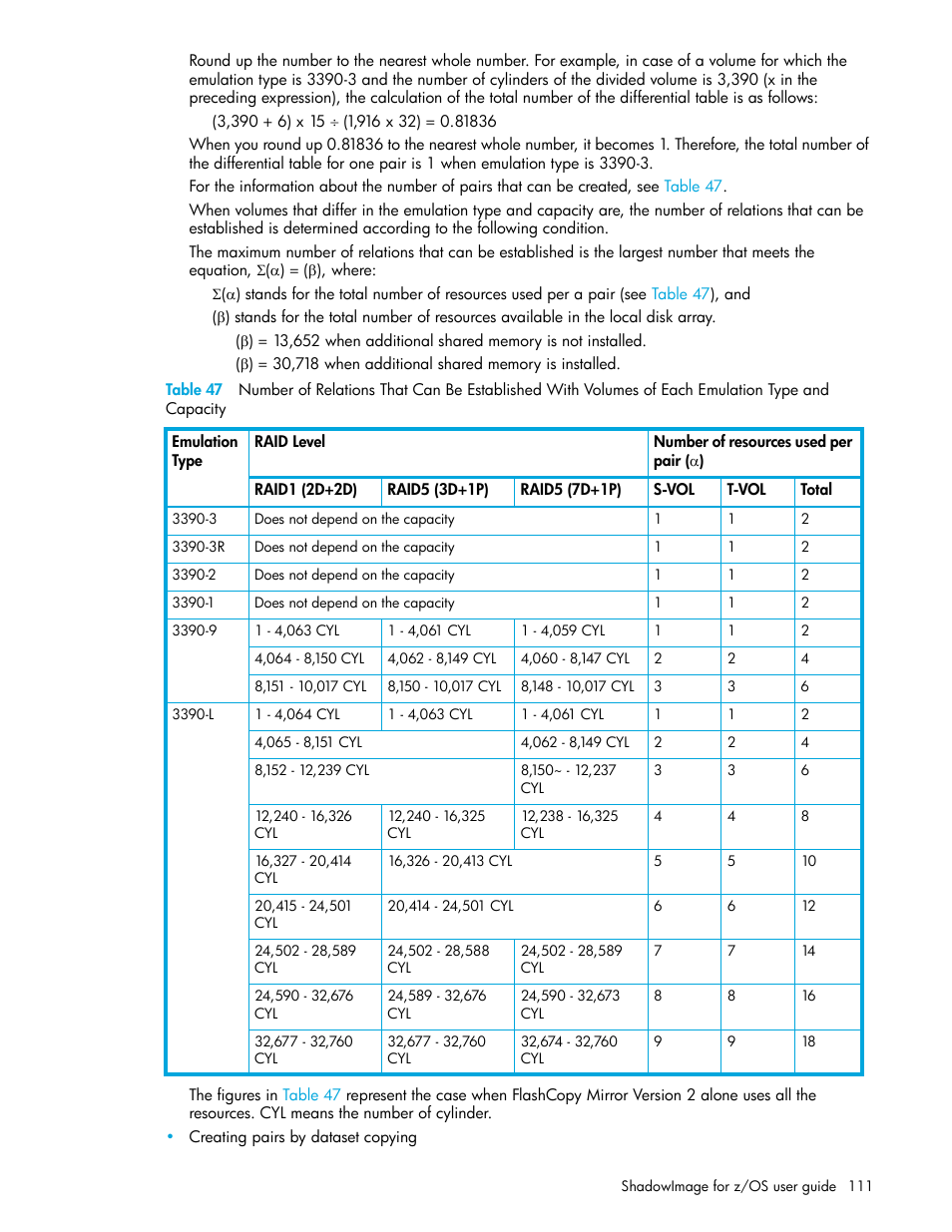 Table 47 | HP XP Business Copy Software User Manual | Page 111 / 178