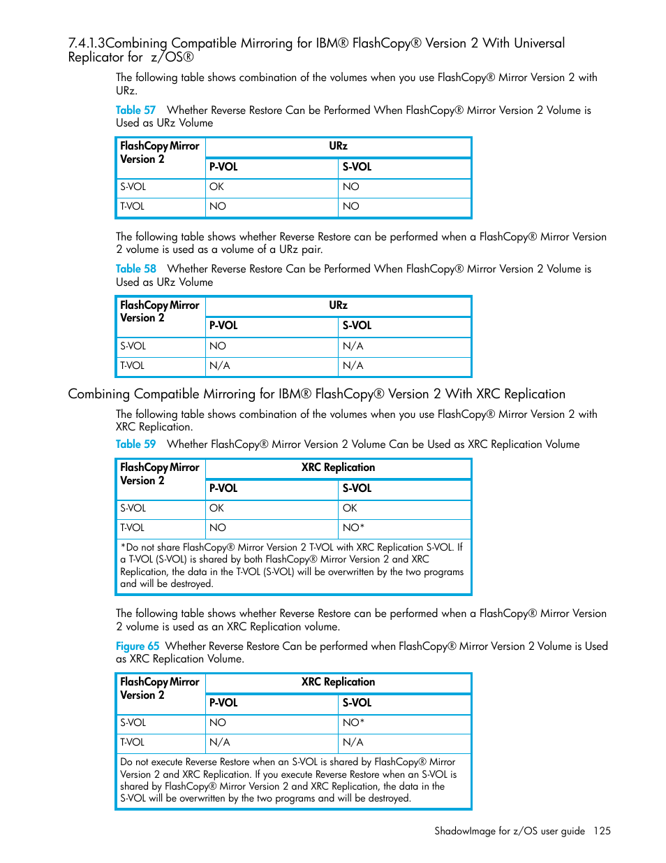 Z/os, Replication volume, Volume125 | HP XP Business Copy Software User Manual | Page 125 / 178