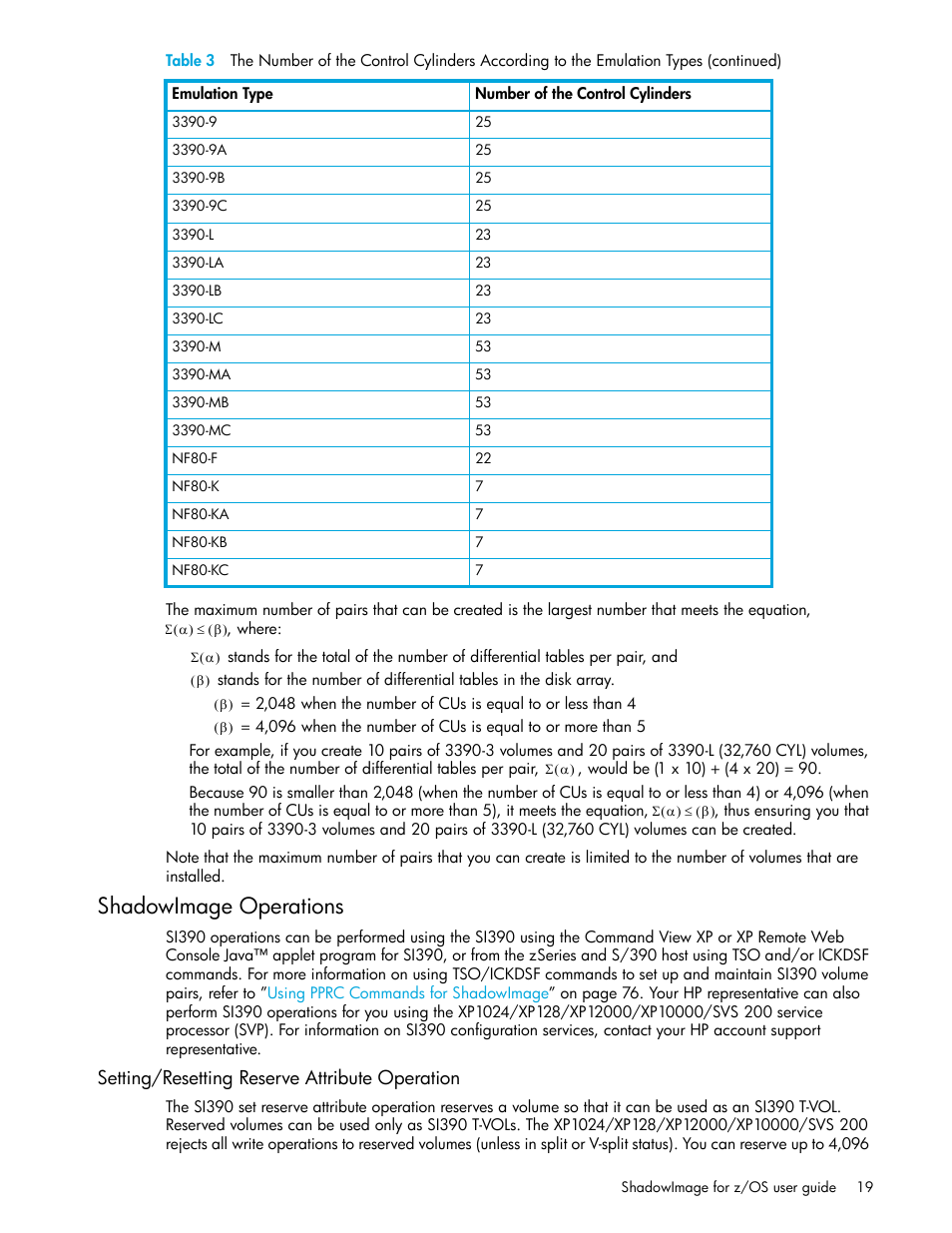 Shadowimage operations, Setting/resetting reserve attribute operation | HP XP Business Copy Software User Manual | Page 19 / 178