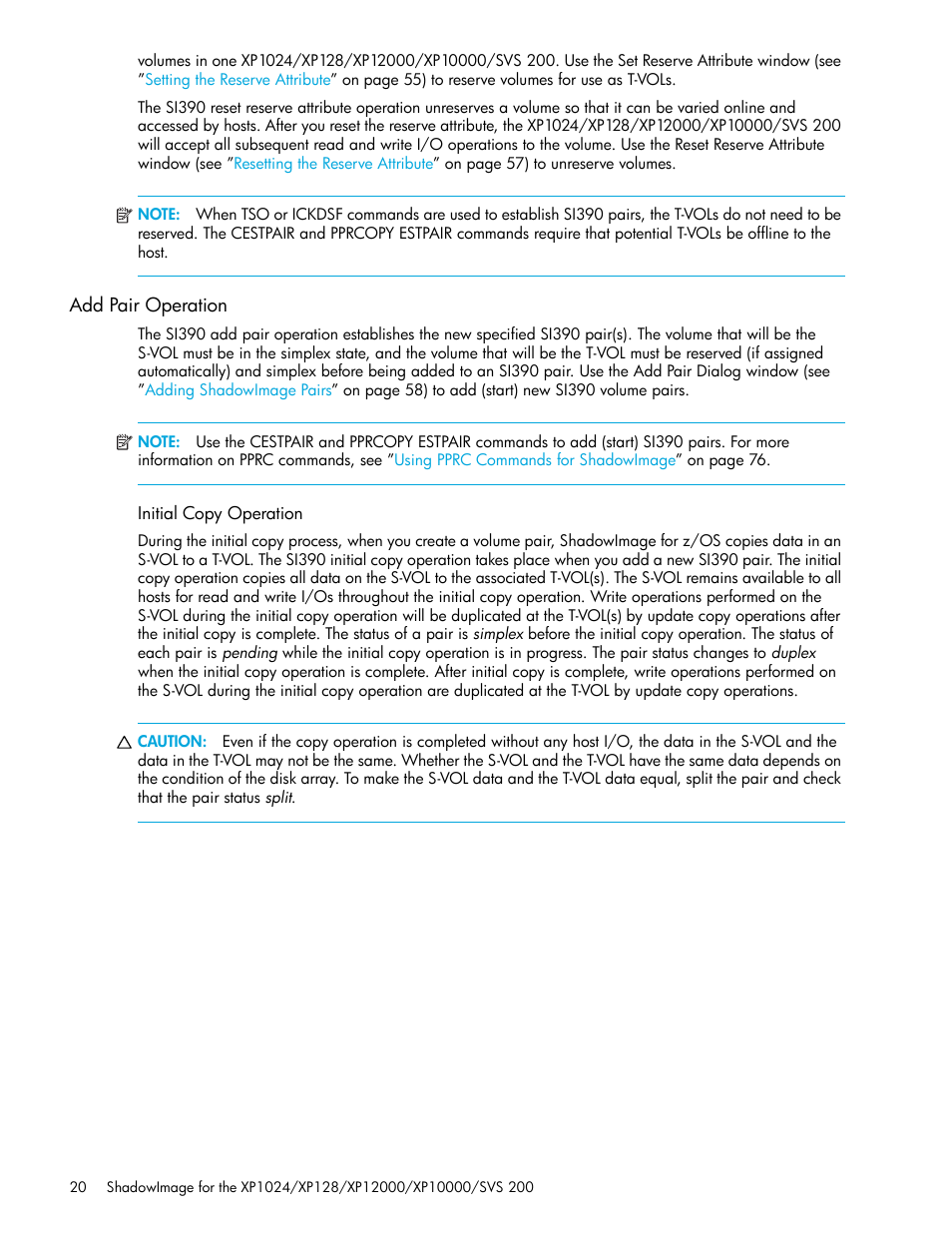 Add pair operation, Initial copy operation, Add pair | Operation | HP XP Business Copy Software User Manual | Page 20 / 178