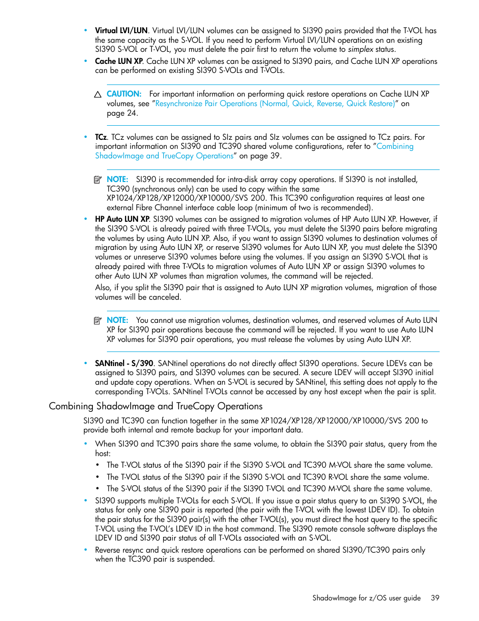 Combining shadowimage and truecopy operations, Combining shadowimage and, Truecopy operations | HP XP Business Copy Software User Manual | Page 39 / 178