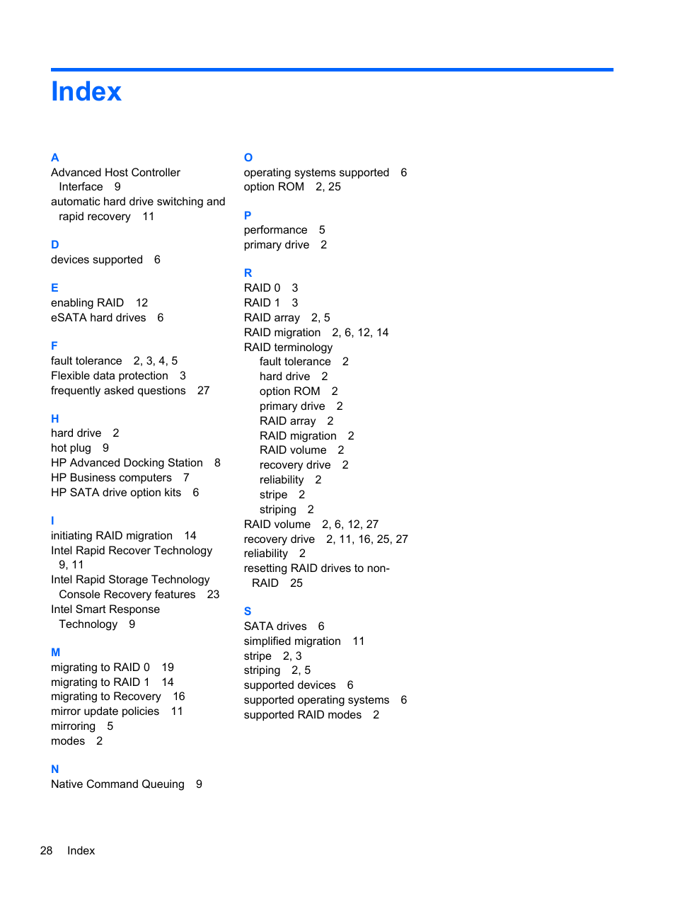 Index | HP EliteBook 2170p Notebook PC User Manual | Page 32 / 33