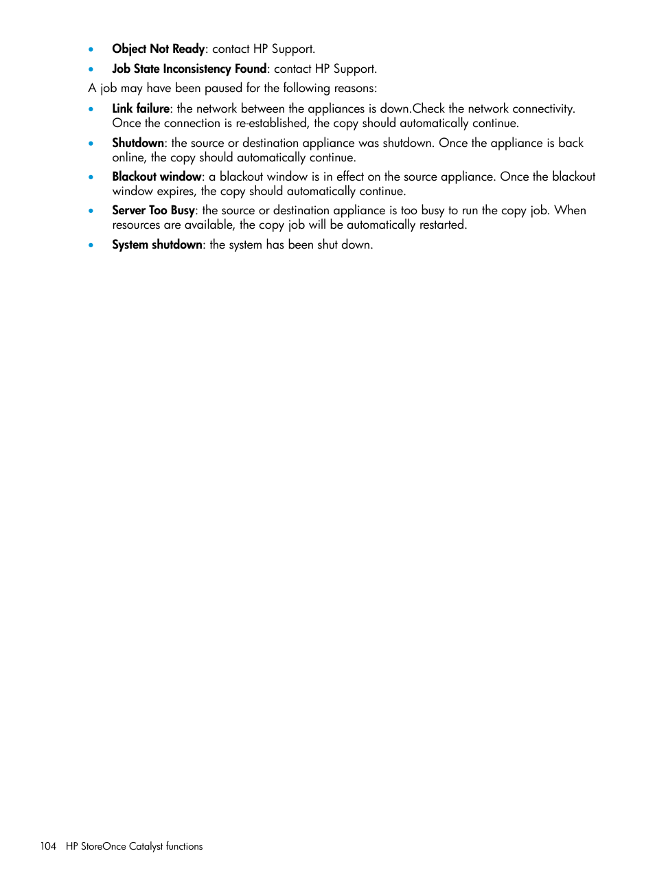 HP StoreOnce Backup User Manual | Page 104 / 156