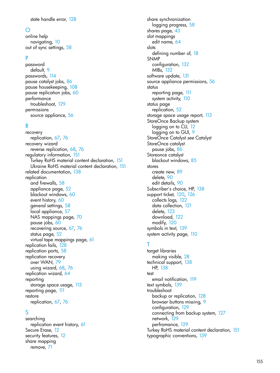 HP StoreOnce Backup User Manual | Page 155 / 156