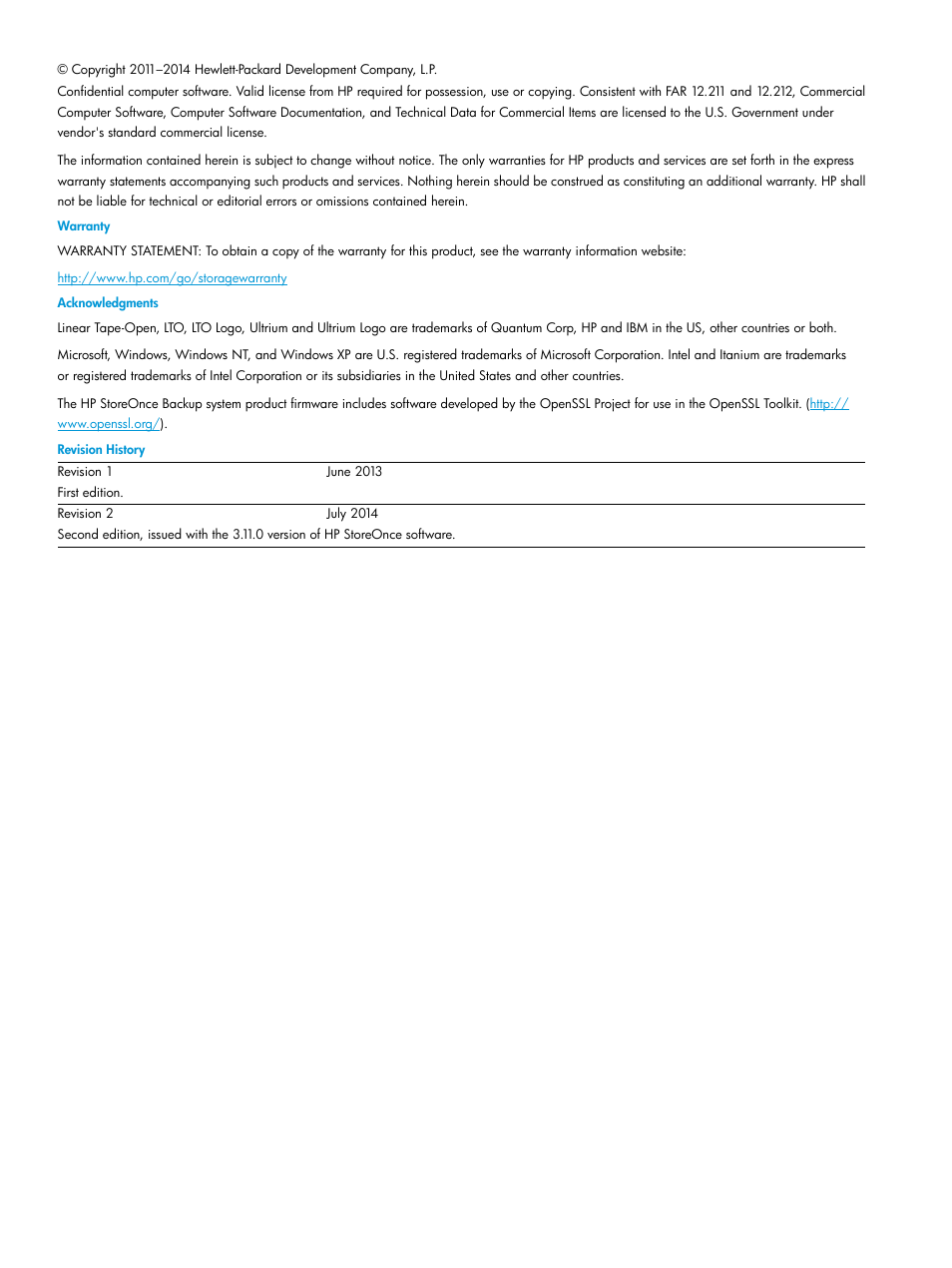 HP StoreOnce Backup User Manual | Page 2 / 156