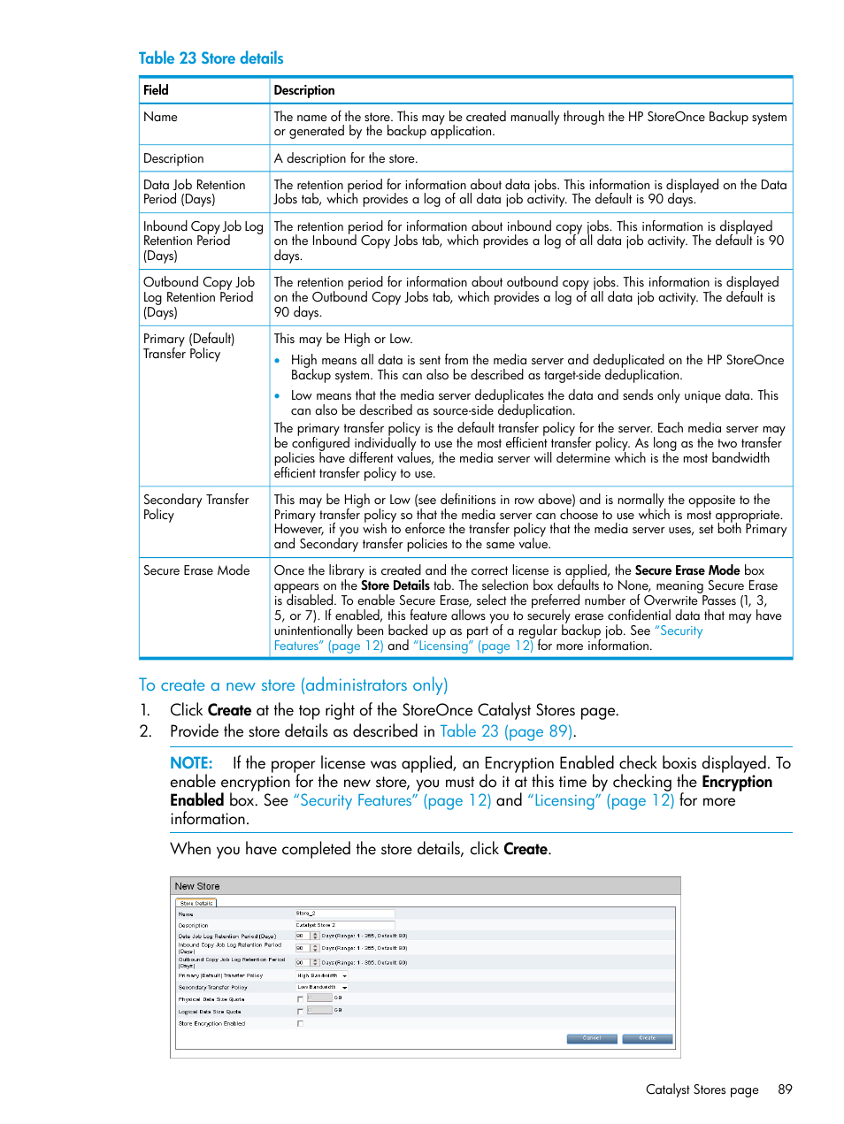 HP StoreOnce Backup User Manual | Page 89 / 156