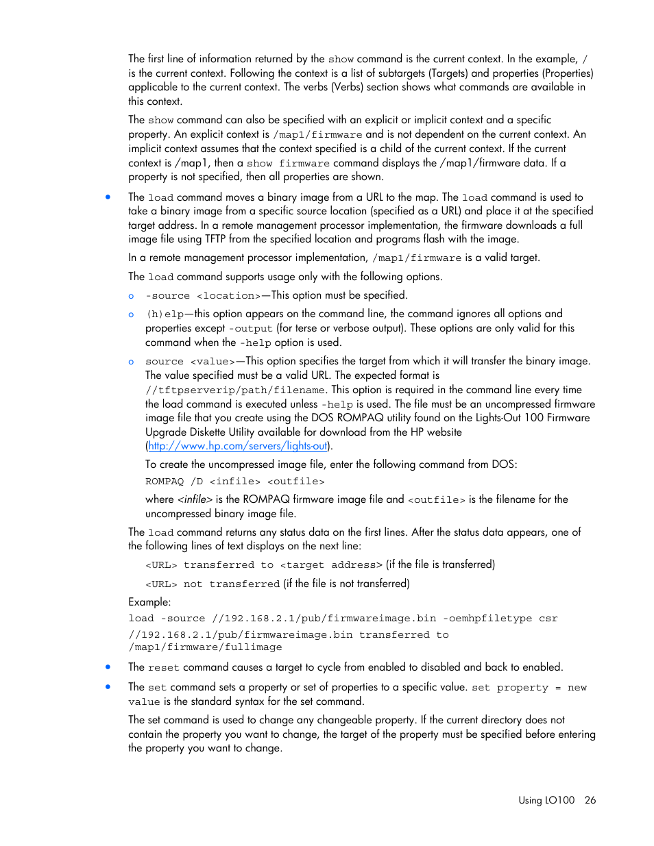 HP Lights-Out 100 Remote Management User Manual | Page 26 / 52