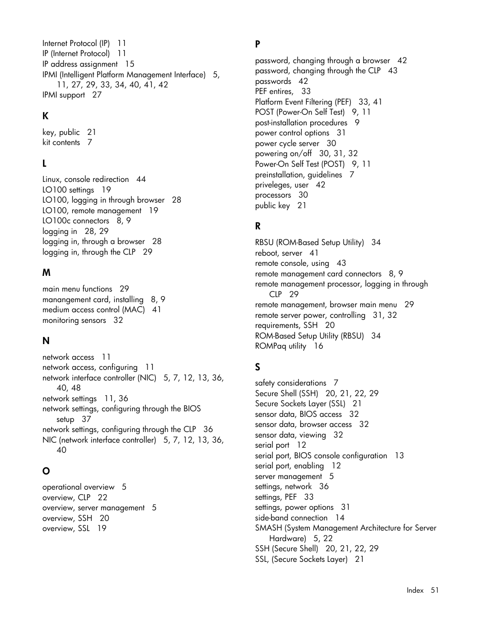 HP Lights-Out 100 Remote Management User Manual | Page 51 / 52