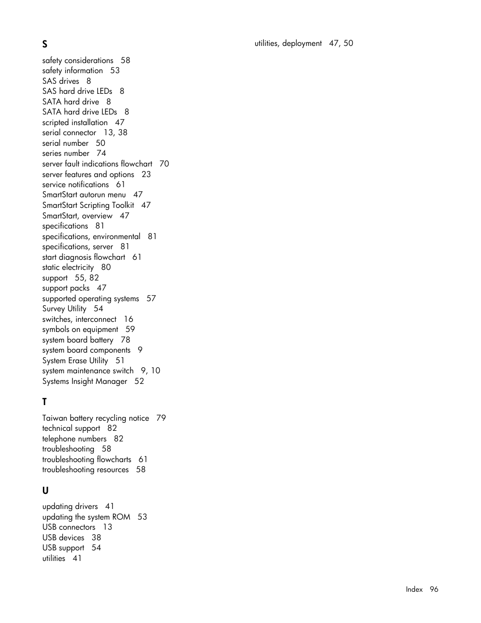 HP ProLiant BL480c Server-Blade User Manual | Page 96 / 96