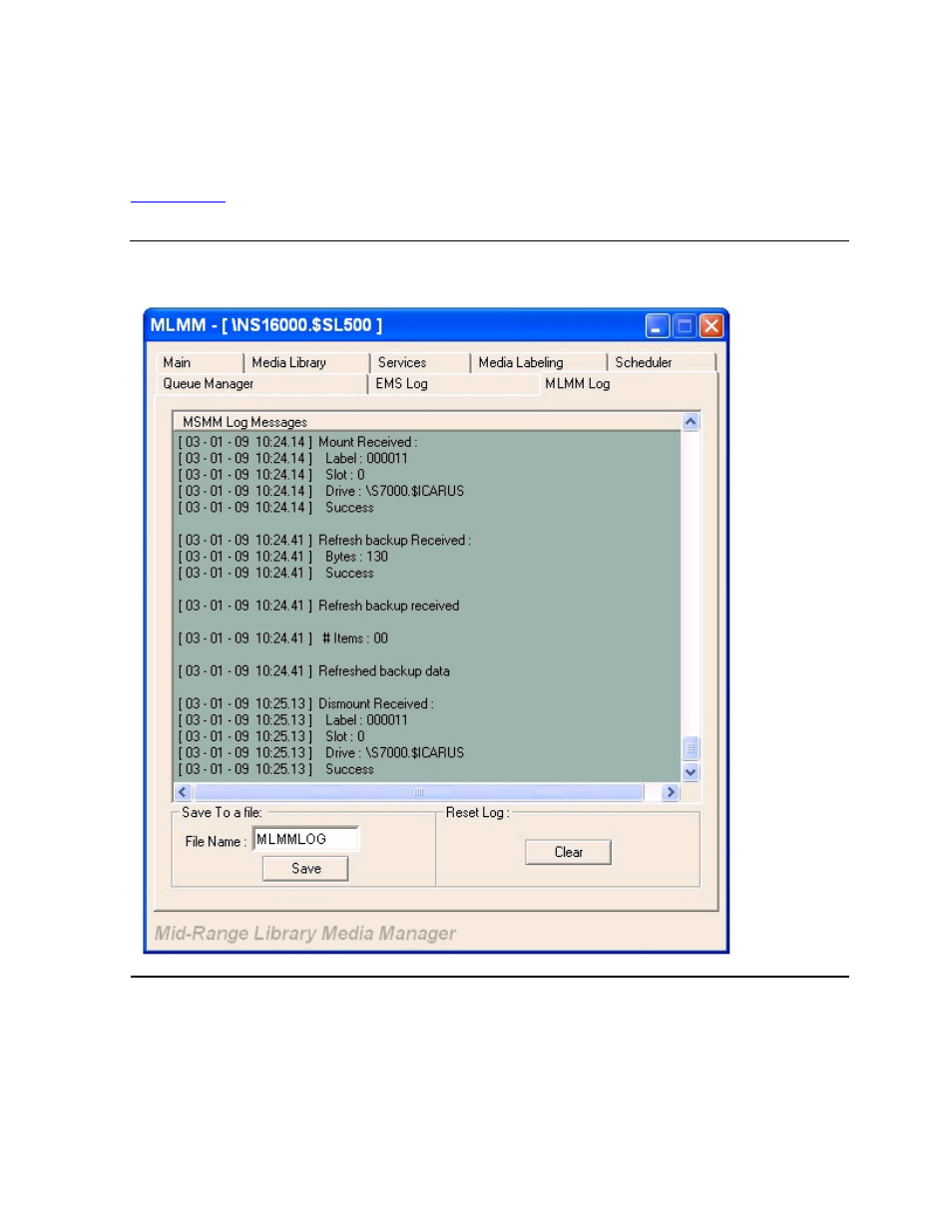 Mlmm log tab, Figure 6-26 | HP Integrity NonStop H-Series User Manual | Page 117 / 212