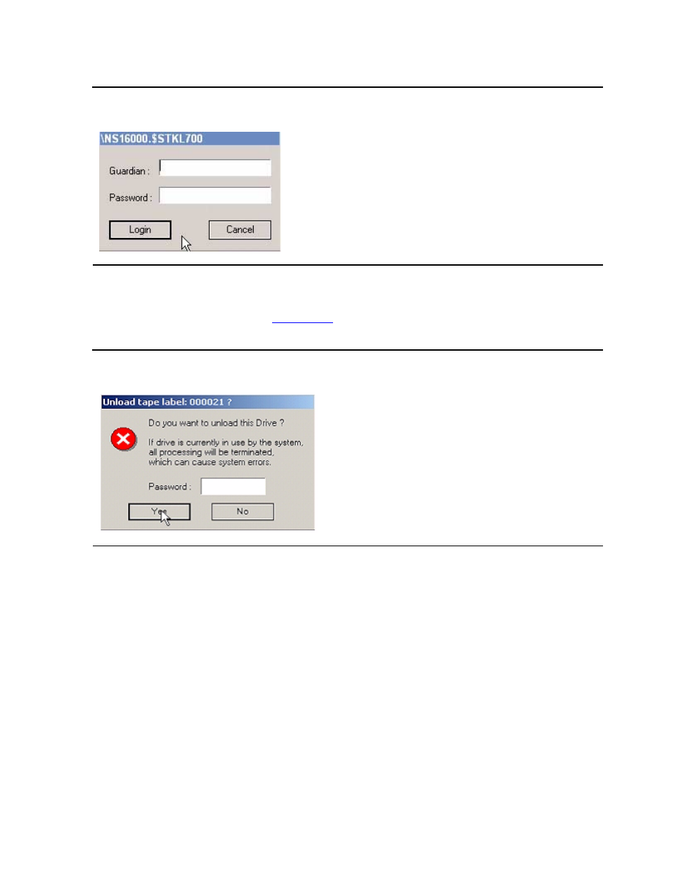 Figure 3-5, Guardian logon, Figure 3-6 | Unload verification | HP Integrity NonStop H-Series User Manual | Page 36 / 212