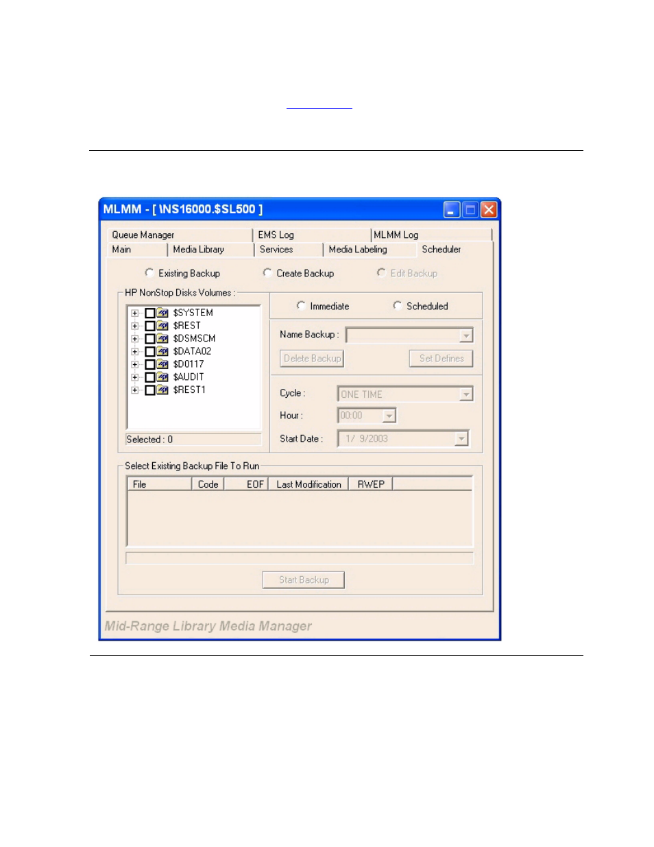Scheduler tab, Figure 6-13, Scheduler main tab | HP Integrity NonStop H-Series User Manual | Page 99 / 212