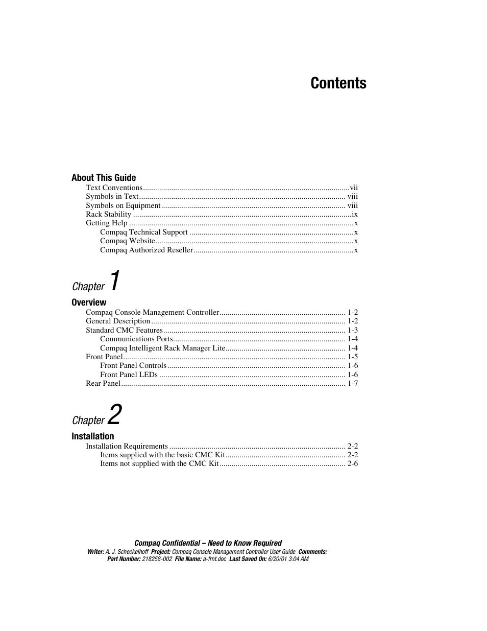 HP Console Management Controller User Manual | Page 3 / 108