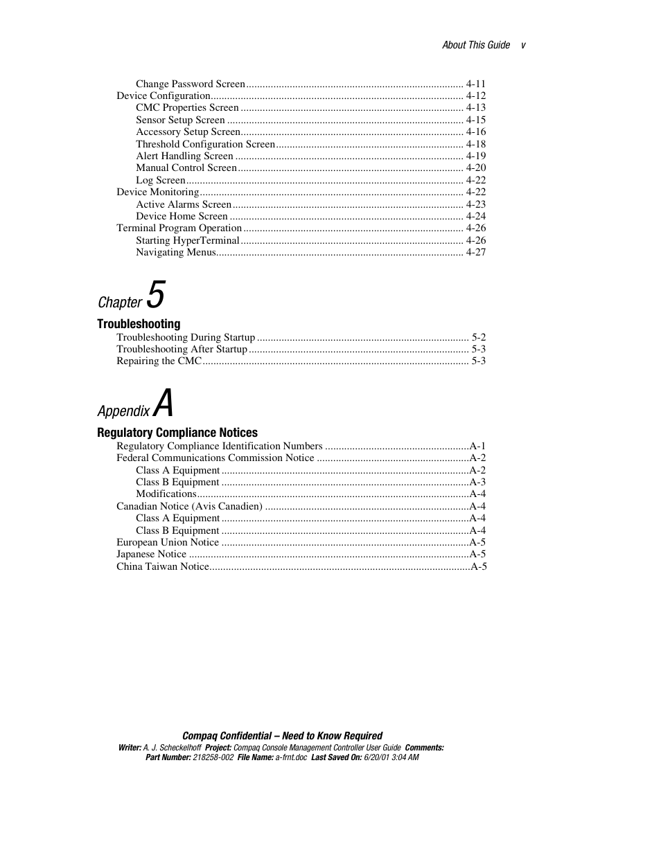 HP Console Management Controller User Manual | Page 5 / 108