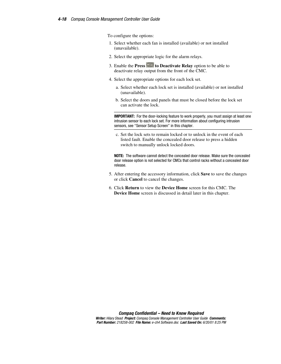 Threshold configuration screen -18 | HP Console Management Controller User Manual | Page 68 / 108