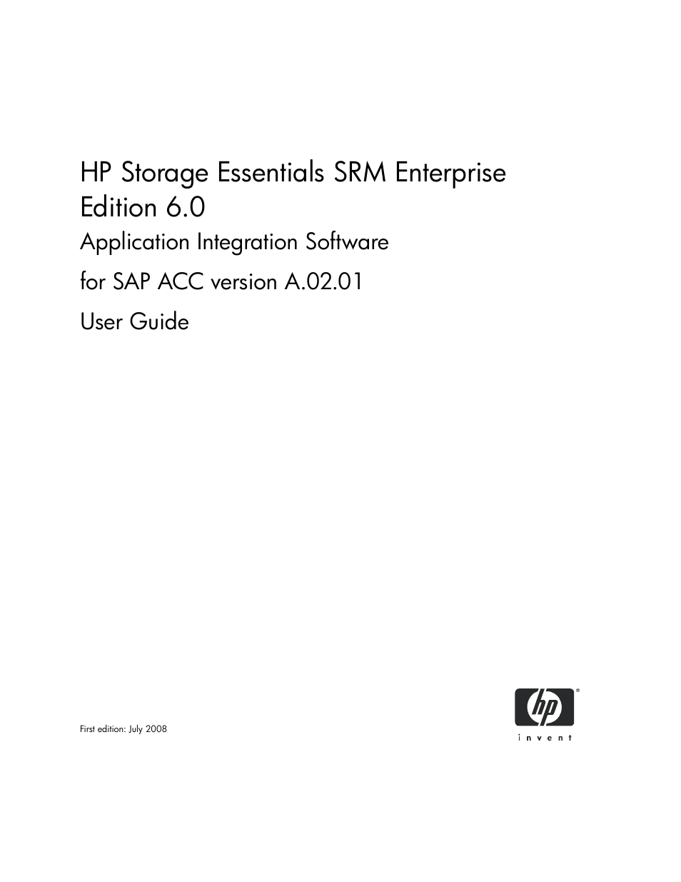 HP Storage Essentials Enterprise Edition Software User Manual | 66 pages