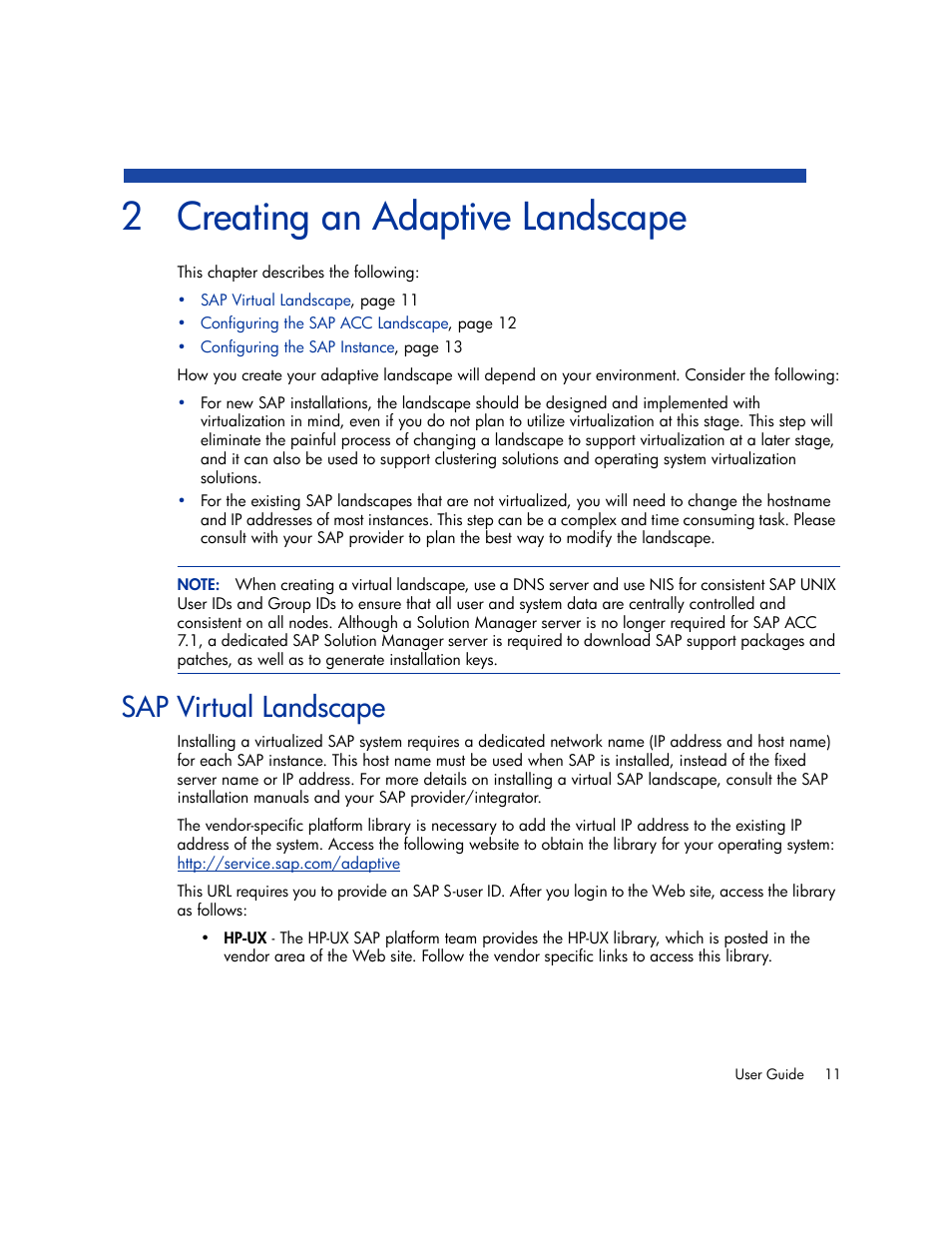 Creating an adaptive landscape, Sap virtual landscape, 2 creating an adaptive landscape | HP Storage Essentials Enterprise Edition Software User Manual | Page 23 / 66