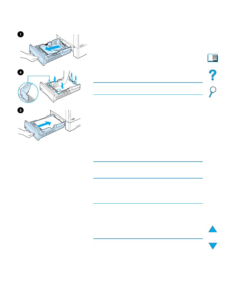 Loading tray2 and optional trays 3 and 4, Loading tray 2 and optional trays 3 and 4 | HP LaserJet 4100 Multifunction Printer series User Manual | Page 26 / 164