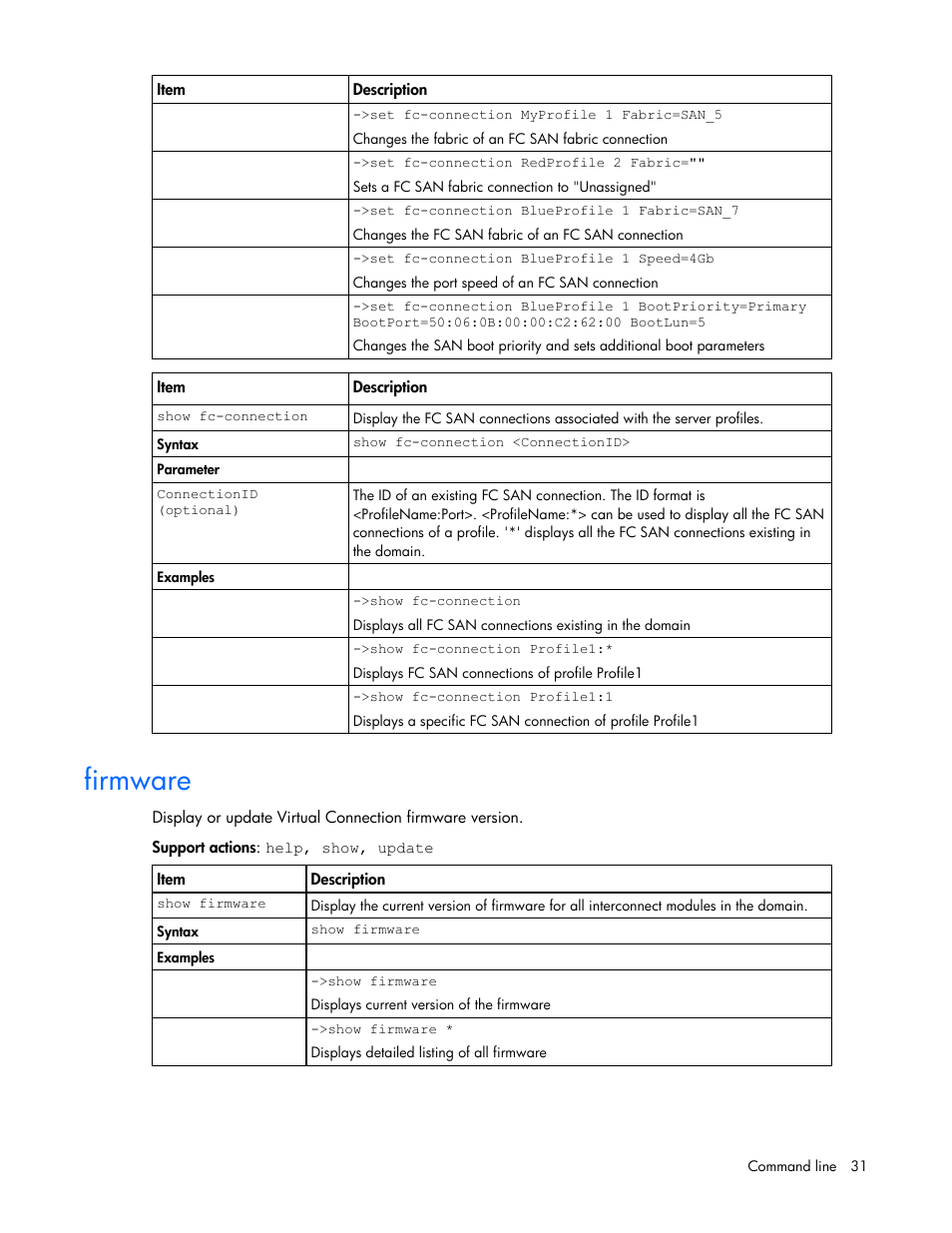 Firmware | HP Virtual Connect 1.10Gb-F Ethernet Module for c-Class BladeSystem User Manual | Page 31 / 95