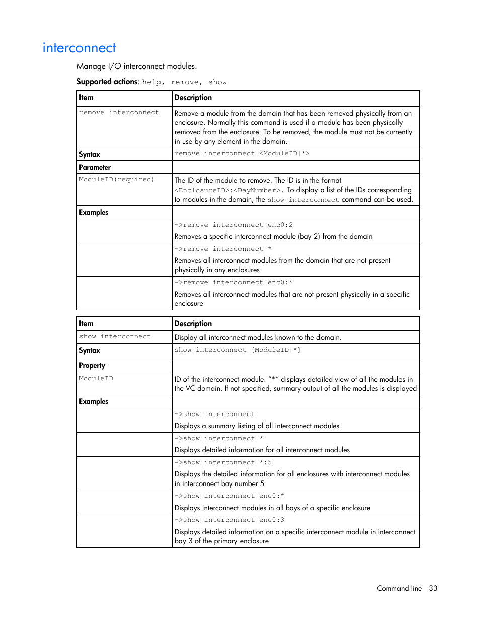 Interconnect | HP Virtual Connect 1.10Gb-F Ethernet Module for c-Class BladeSystem User Manual | Page 33 / 95