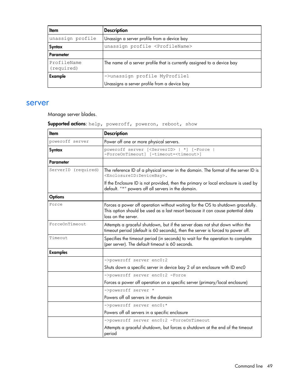 Server | HP Virtual Connect 1.10Gb-F Ethernet Module for c-Class BladeSystem User Manual | Page 49 / 95