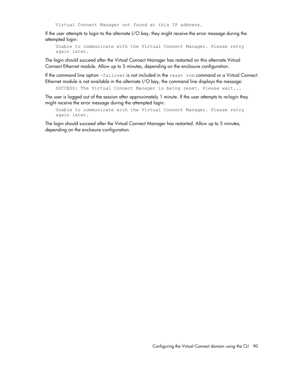 HP Virtual Connect 1.10Gb-F Ethernet Module for c-Class BladeSystem User Manual | Page 90 / 95