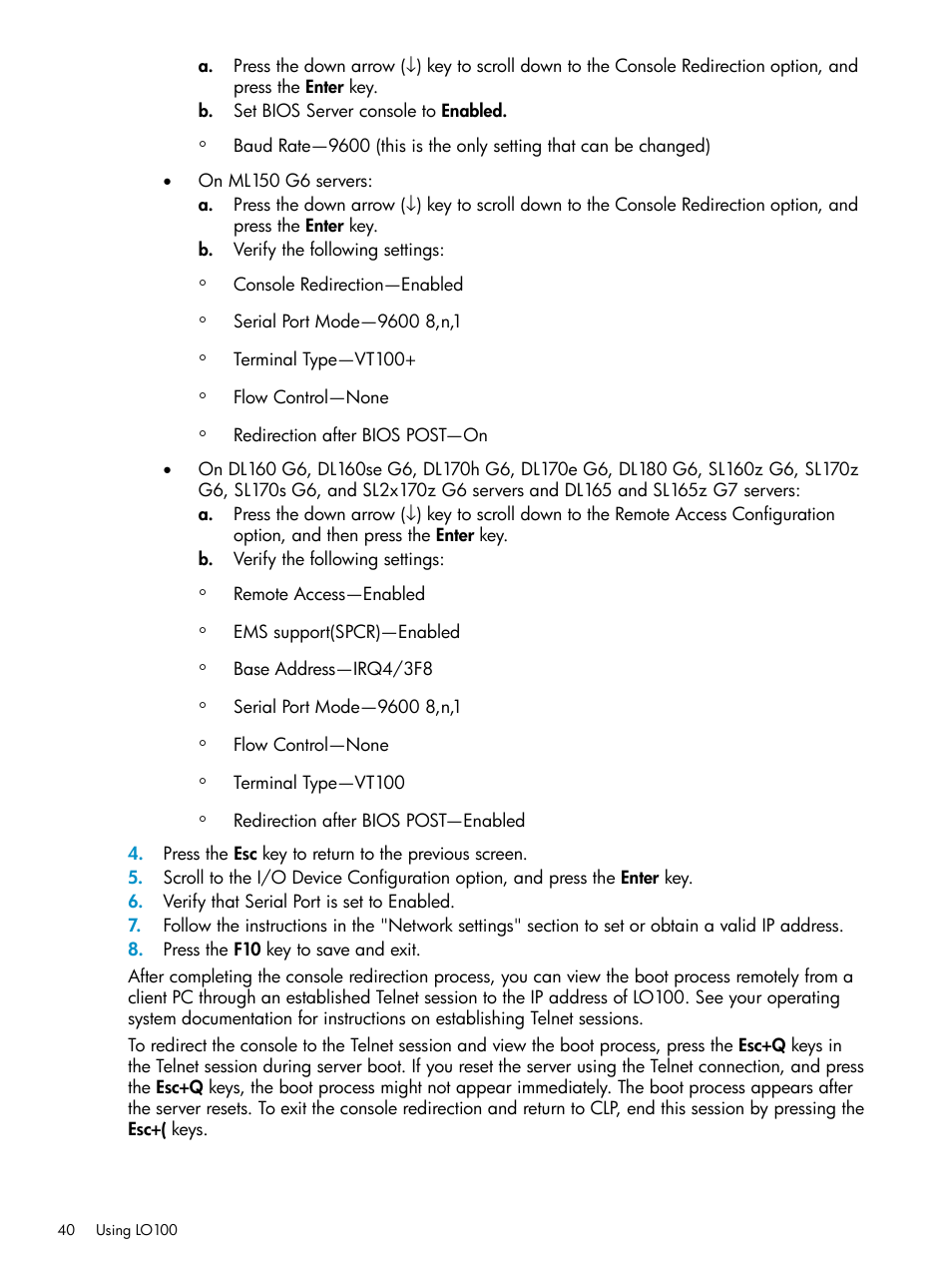 HP Lights-Out 100 Remote Management User Manual | Page 40 / 60