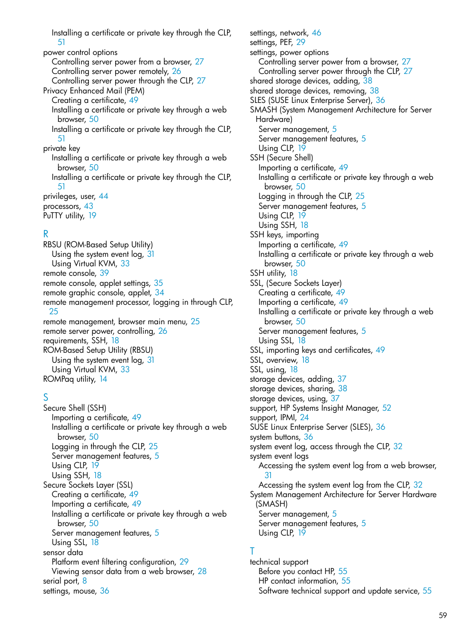 HP Lights-Out 100 Remote Management User Manual | Page 59 / 60