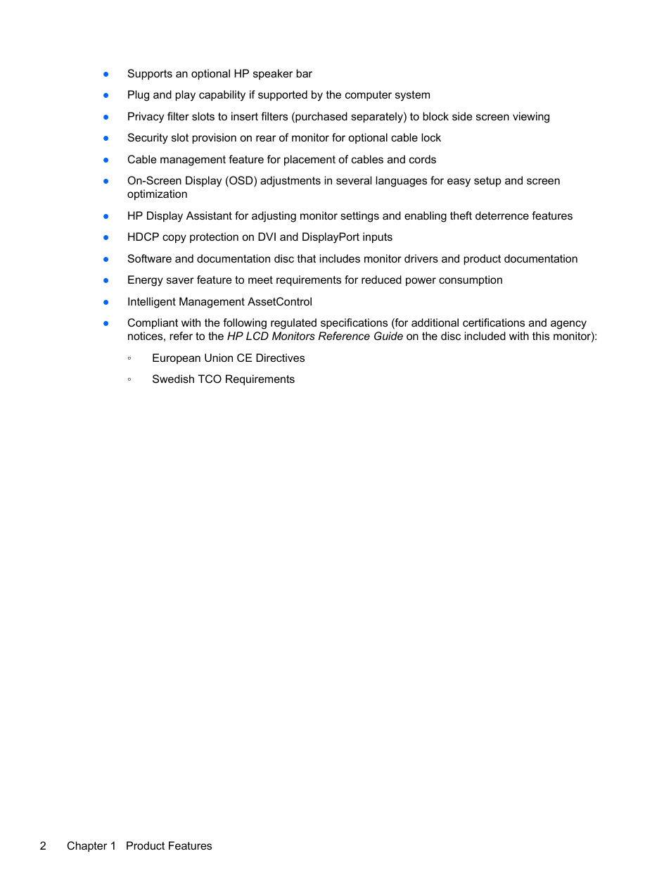 HP EliteDisplay E241i 24-in IPS LED Backlit Monitor User Manual | Page 8 / 34