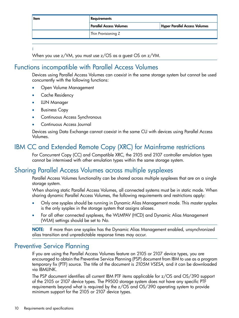 Preventive service planning | HP XP P9000 for Compatible PAV Software Licenses User Manual | Page 10 / 36