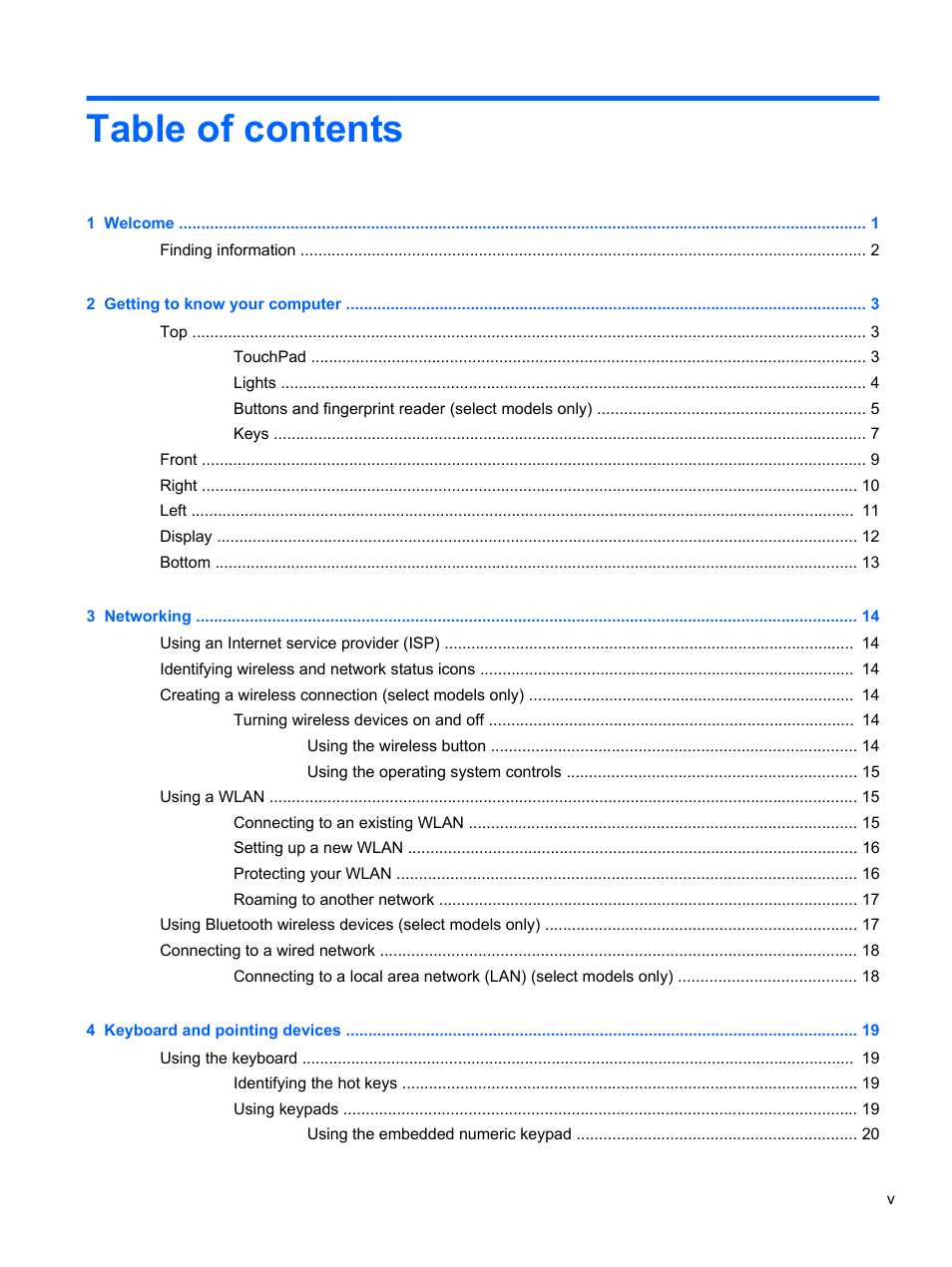 HP ProBook 440 G0 Notebook PC User Manual | Page 5 / 93