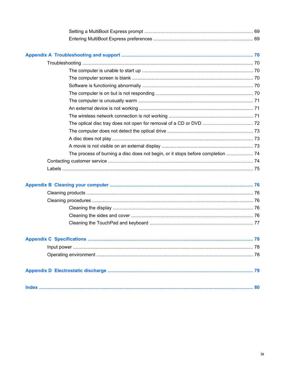 HP ProBook 440 G0 Notebook PC User Manual | Page 9 / 93