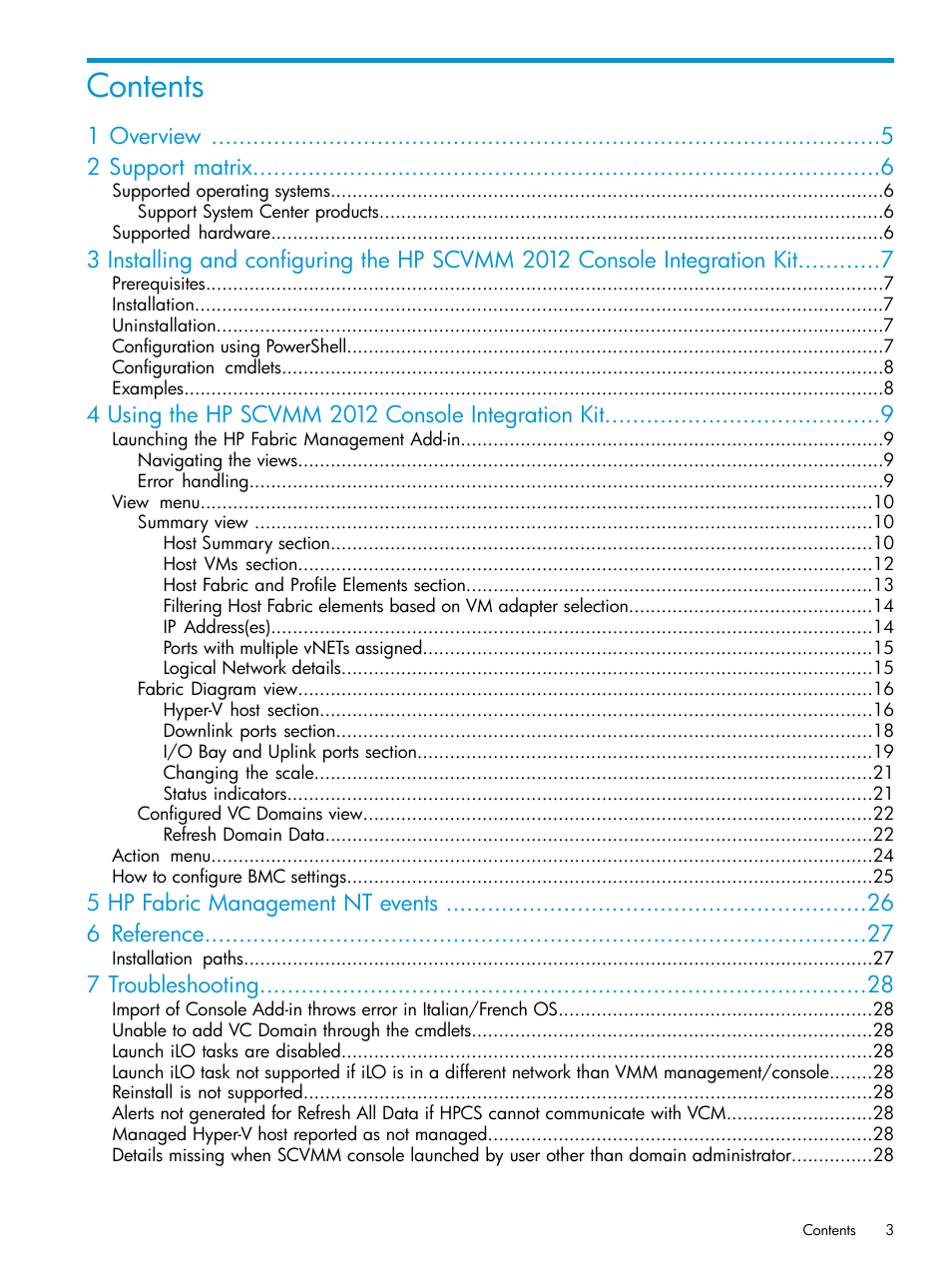 HP OneView for Microsoft System Center User Manual | Page 3 / 35