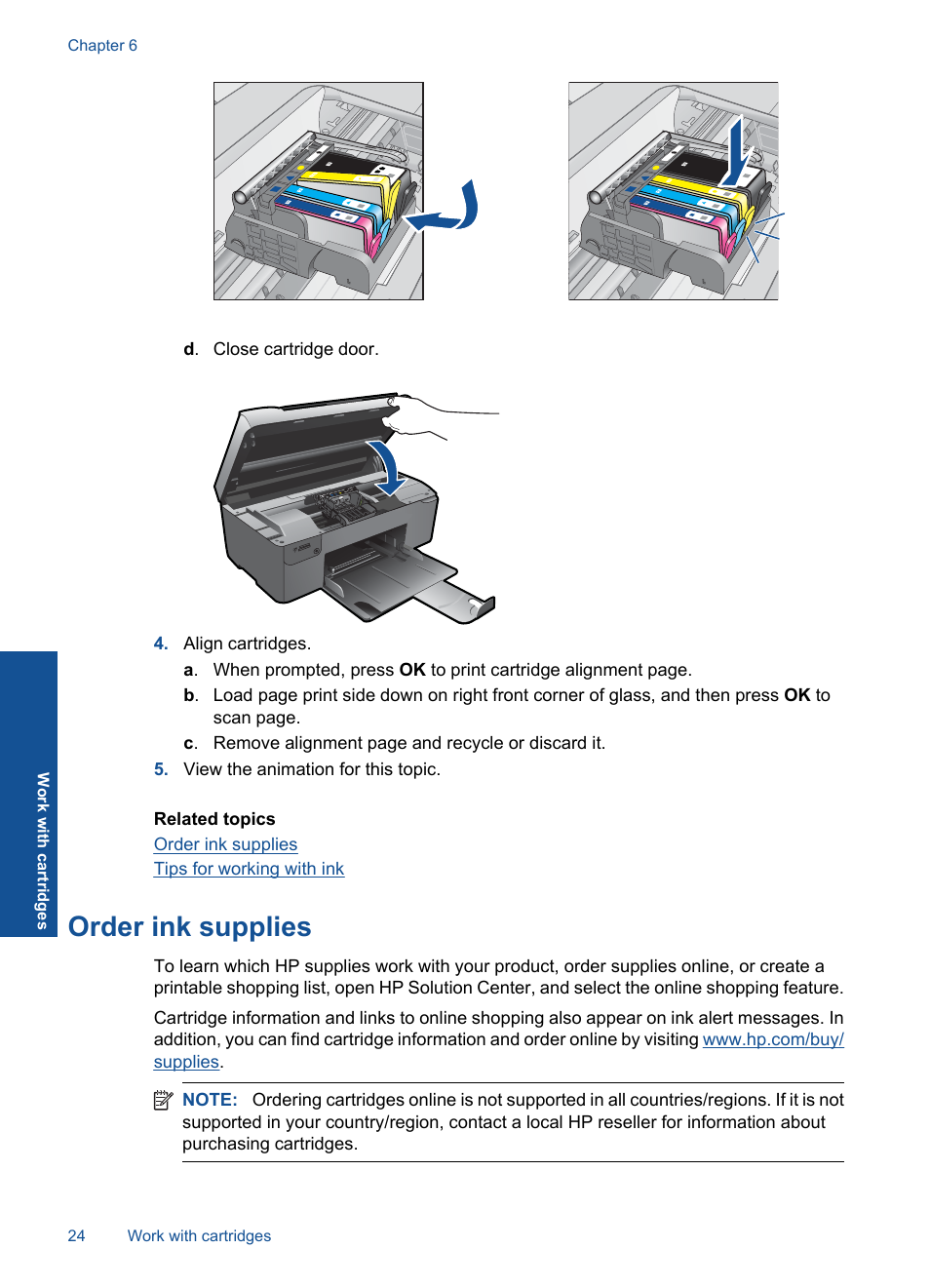 Order ink supplies | HP Photosmart Wireless e-All-in-One Printer - B110e User Manual | Page 26 / 56