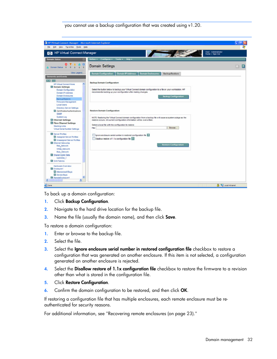 HP Virtual Connect Flex-10 10Gb Ethernet Module for c-Class BladeSystem User Manual | Page 32 / 169