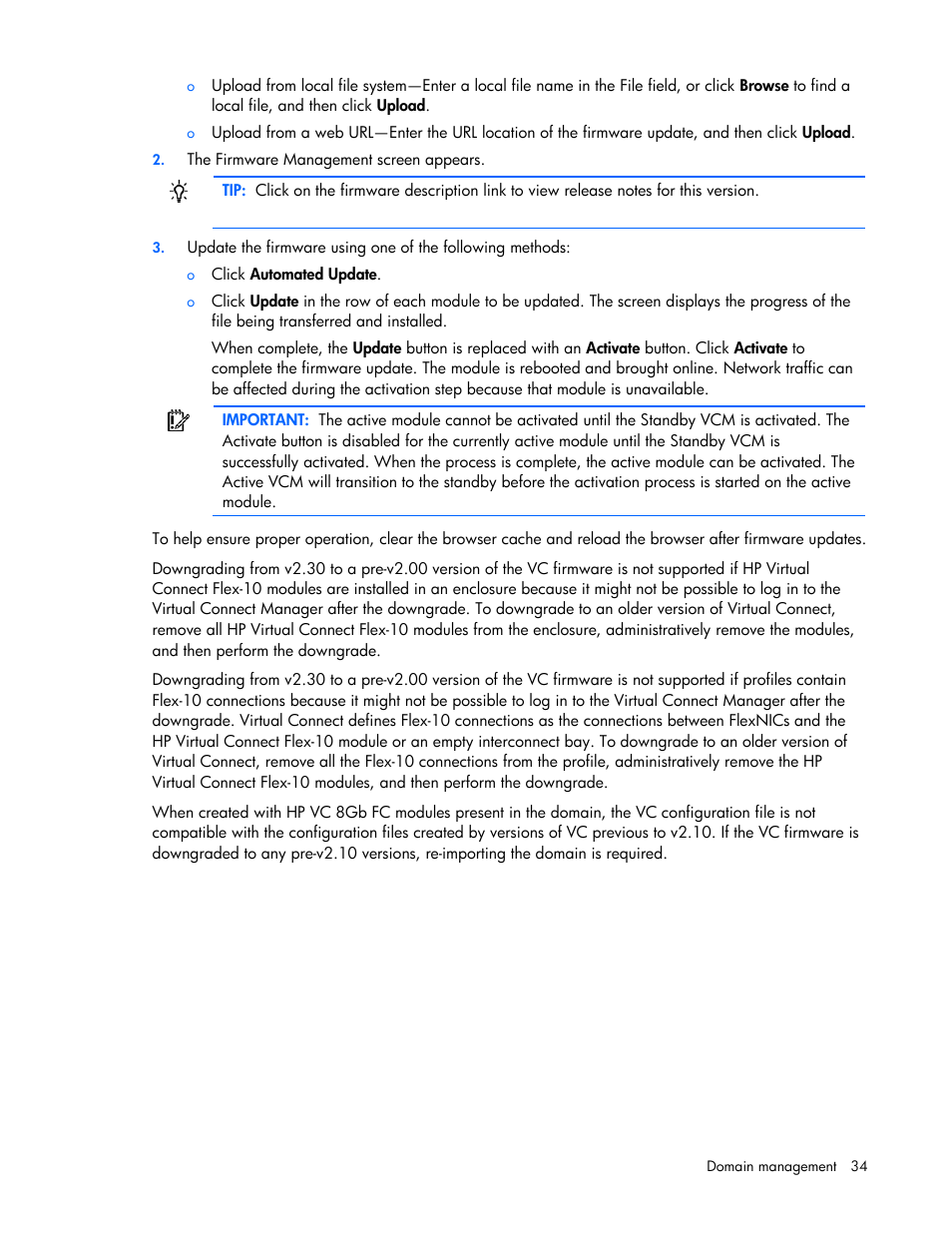 HP Virtual Connect Flex-10 10Gb Ethernet Module for c-Class BladeSystem User Manual | Page 34 / 169